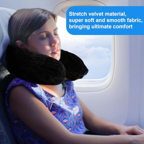 XIHIRCD Almohada De Viaje Rellenable con Ropa, Almohada para El Cuello En Forma De U Expandible Transformable Multifuncional para Viajar En Automóvil O Avión Se Adapta A Lo Esencial para 3 Días