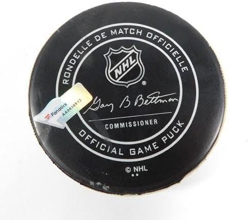 2019 Arizona Coyotes vs. Vancouver Canucks Game Used Puck 2-28-19 AA0038913 - NHL Unsigned Game Used Pucks