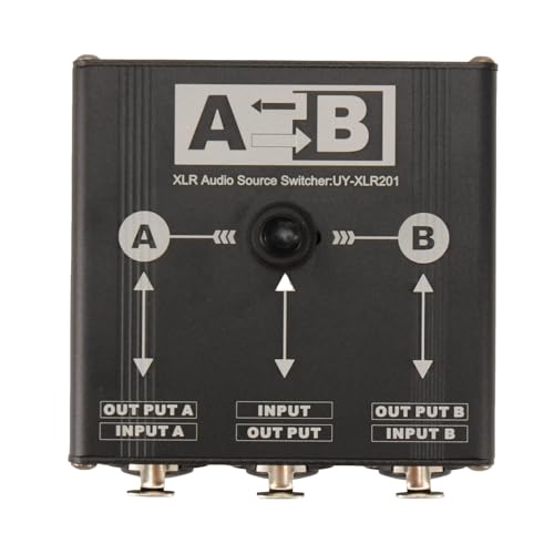 Conmutador de audio XLR y 6.35mm bidireccional 2 en 1 para mesas de mezclas