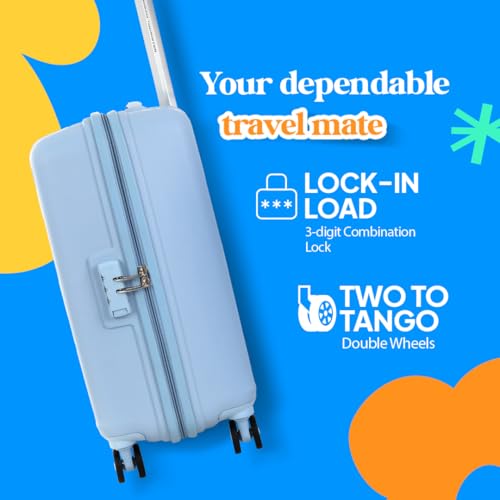 Image of American Tourister Ivy 2.0 | Small Size Cabin Trolley Bag (55 cm) | 360 8 Wheel Travel Luggage | Hard Case Polypropylene (PP) Suitcase | Combination Lock | Blue Frog