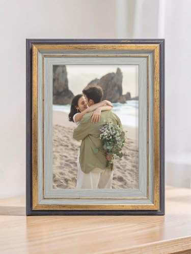 Image of GOLDEN PEACOCK Vintage 5x7 Photo Frame