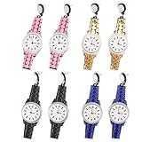 Alipis 4 Pares de Pendientes Colgantes Forma de Reloj de Acrílico y Cómodos Diseño Simple y Llamativo para Fiesta