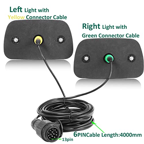 DARKGUARD Rückleuchten Anhänger Satz LED 12/24v,Rücklicht Heckleuchten Anhänger PKW Wohnwagen Verkabelt mit 13poligem Stecker|4m Kabel|2x 6poliger Bajonettverbindung| E-Mark|7Funktion|Wasserdicht – Bild 5