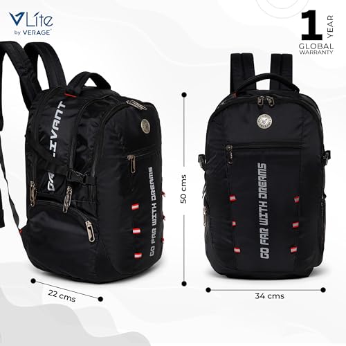 Image of ACEPACK Gallivant 25.91 Liters Water Repellant 17.32 inch Laptop Backpack With Rain Cover For Casual, Outdoor, Office Or Daily Use (Black)