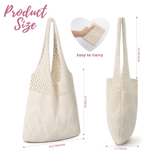 Bolsa tote de crochet Pleneal para mujer miniatura 4