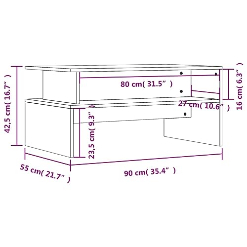 Table basse gris béton avec rangement pour optimiser l'espace du salon