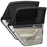 LSTRAGY Car Window Shades for Baby, 2 Pack Universal Car Sun Shade for Baby Kids Adults Pet, Mesh Covers Rear Side Sun Shades for Car Windows Baby Block UV Rays & Privacy Protection(42'x20')