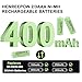 Henreepow 2/3AAA Solar Battery, 2/3AAA 400mAh Rechargeable Battery, 2/3AAA 1.2V Low Self-Discharge Rechargeable Battery 8 Pack for Outdoor Solar Lights (Not AAA Size Batteries)