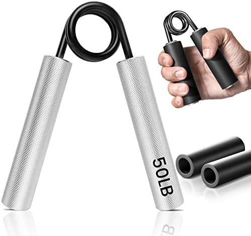 FLYFE Grip Strength Trainer, Hand Grip Strengthener, Forearm Strengthener, Hand Strengthening Devices for Muscle Building, Rehabilitation & Enhancement, 1 Pack, 4 Pack or 6 Pack, 50LB-350LB, with Foam Grips