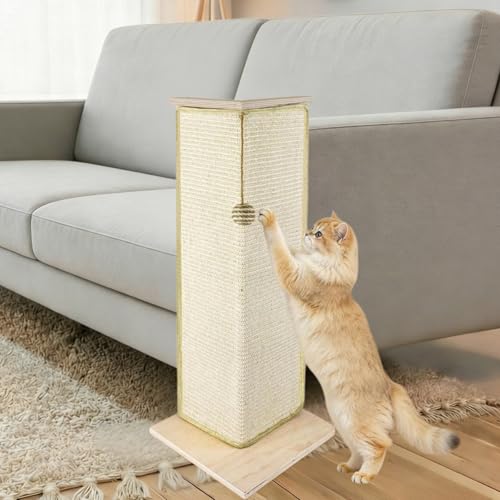 Rascador Esquinero para Gatos con Sisal y Juguete miniatura 1