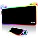 Produktbild RuoCherg RGB Gaming Mauspad,12 Beleuchtungs-Modi 800x300x4mm Gaming Mousepad,Rutschfester Gummibasis und Wasserdichter Oberfläche Tastatur Mouse Mat für Professionelle Gamer, PC, Laptop