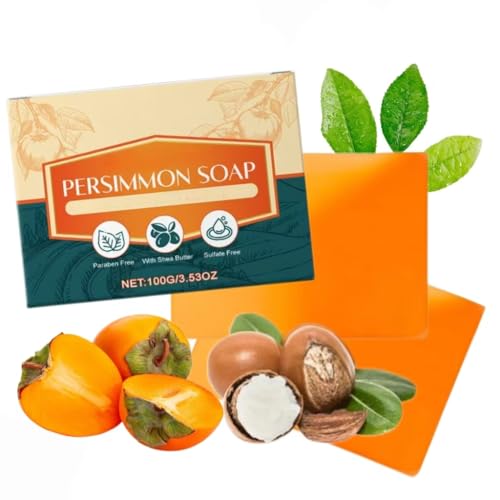 Gentle & Effective Persimmon Soap-Persimmon Soap for Body Odor, Brightening & Glow Persimmon Soap Bar, Persimmon Body Soap for W