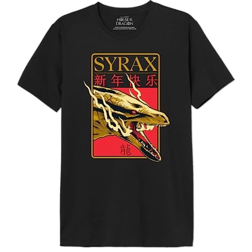 House of the Dragon Mehoftdts025 Camiseta, Negro, XL para Hombre