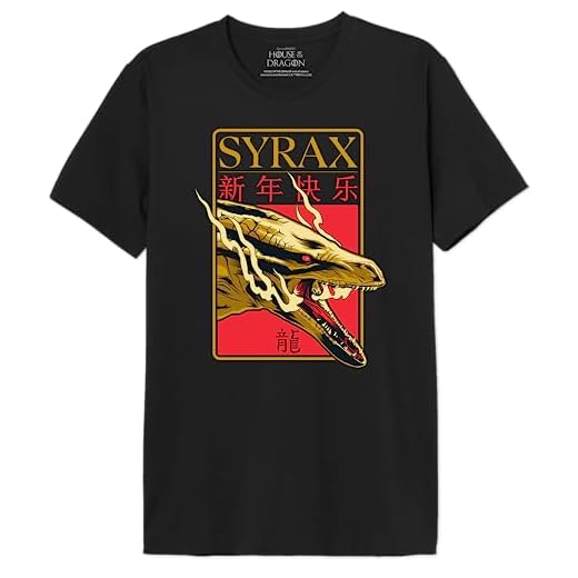 House of the Dragon Mehoftdts025 Camiseta, Negro, XL para Hombre