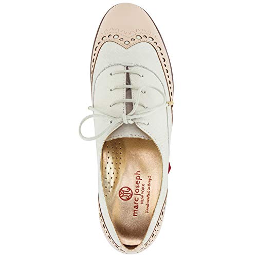 Womens Casual Comfortable Genuine Leather Lightweight Performance Spikeless Breathable Waterproof Cushion Support Laceup Golf Shoe Cream Glaze/Nude Patent 6 #TOP5