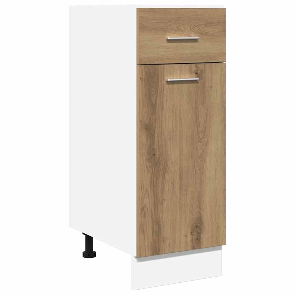 vidaXL Cassettiera “Lyon” Rovere Artigianale 30x46x81,5 cm