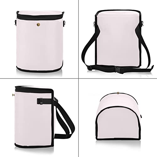 Image of Wudan Small Car Trash Can Blush Pink Accessories for Garbage Storage Organizer with Lid Waterproof Portable Auto and Truck Interior Seat Bin