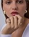 PAVOI 14K Yellow Gold Plated Signet Ring for Women | Pinky Ring with Round Cubic Zirconia | Dainty Lightweight Thin Statement Trendy Fashion Jewelry - Yellow, Size 5