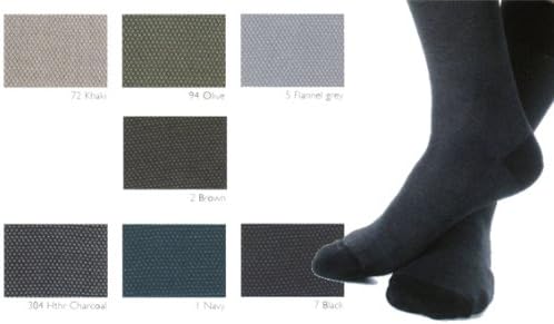 One Pair Marcoliani Men's ExtraFine Cotton Lisle MidCalf Birdseye Dress Sock