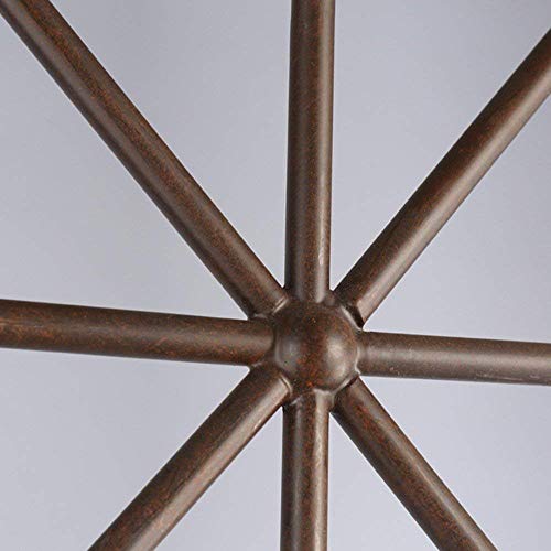 Plafonnier lustre géométrie en fer 32x32cm suspension industrielle noir - 3
