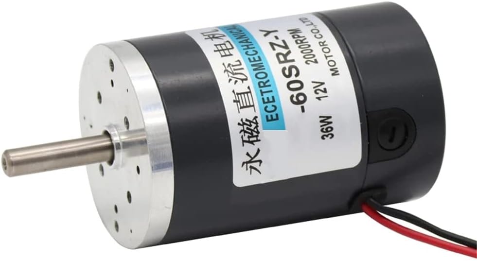 36W DC Motor 12V 24V 2000/3000/5000RPM High Speed Permanent Magnet Adjustable Speed Reversible 8MM Shaft Diameter Low Noise 12 V - (Speed(RPM): 24V 3000rpm)
