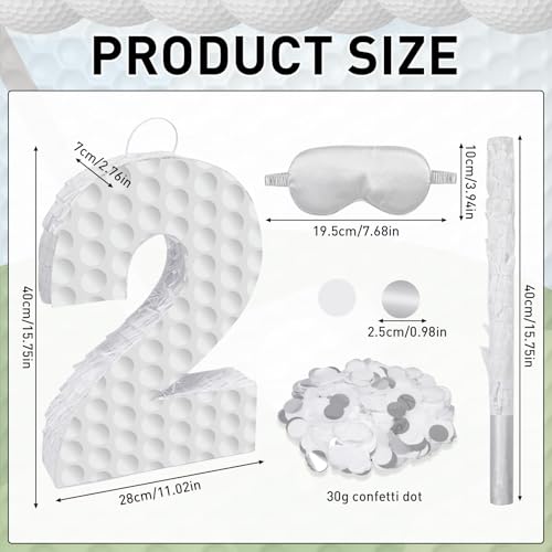 Piñata anniversaire golf numéro 3 kit complet déco sport