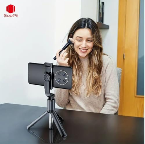 Image of SooPii Bluetooth Selfie Stick Tripod for Phones & Action Cameras - Extendable, Foldable, 360 Rotation, with Detachable Wireless Remote, Compatible with All Smart Phones.