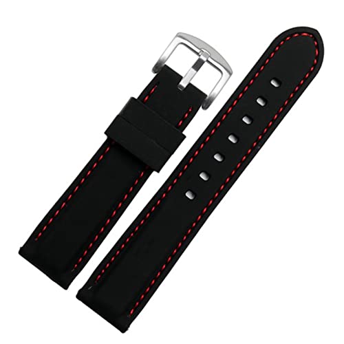 Bracelet de montre en silicone pour Huawei GT2 noir 22mm étanche sport