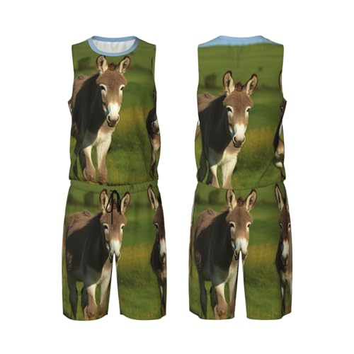 Maillot de basketball 2 pièces homme ensemble gilet et short sport vert