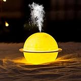 Moon Lamp Mini Humidifier,Cute Cool Mist Humidifiers for Personal Humidifier with USB 3 Colors LED n