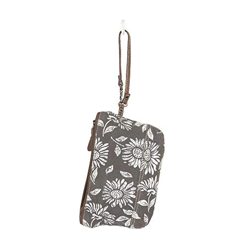 Myra Bag Sunflower Pouch Upcycled Wristlet Bag S-1286 - Thumbnail 4