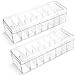 Wenqik Trading Card Storage Box Plastic Card Storage Box Transparent Playing Card Case with Removable Dividers Storage 560 Standard Cards(2 Pcs)