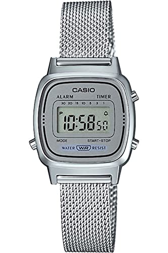 カシオ カシオスタンダード レディース クオーツ デジタル メタル メッシュ シルバー グレー LA670WEM-7 [並行輸入品]