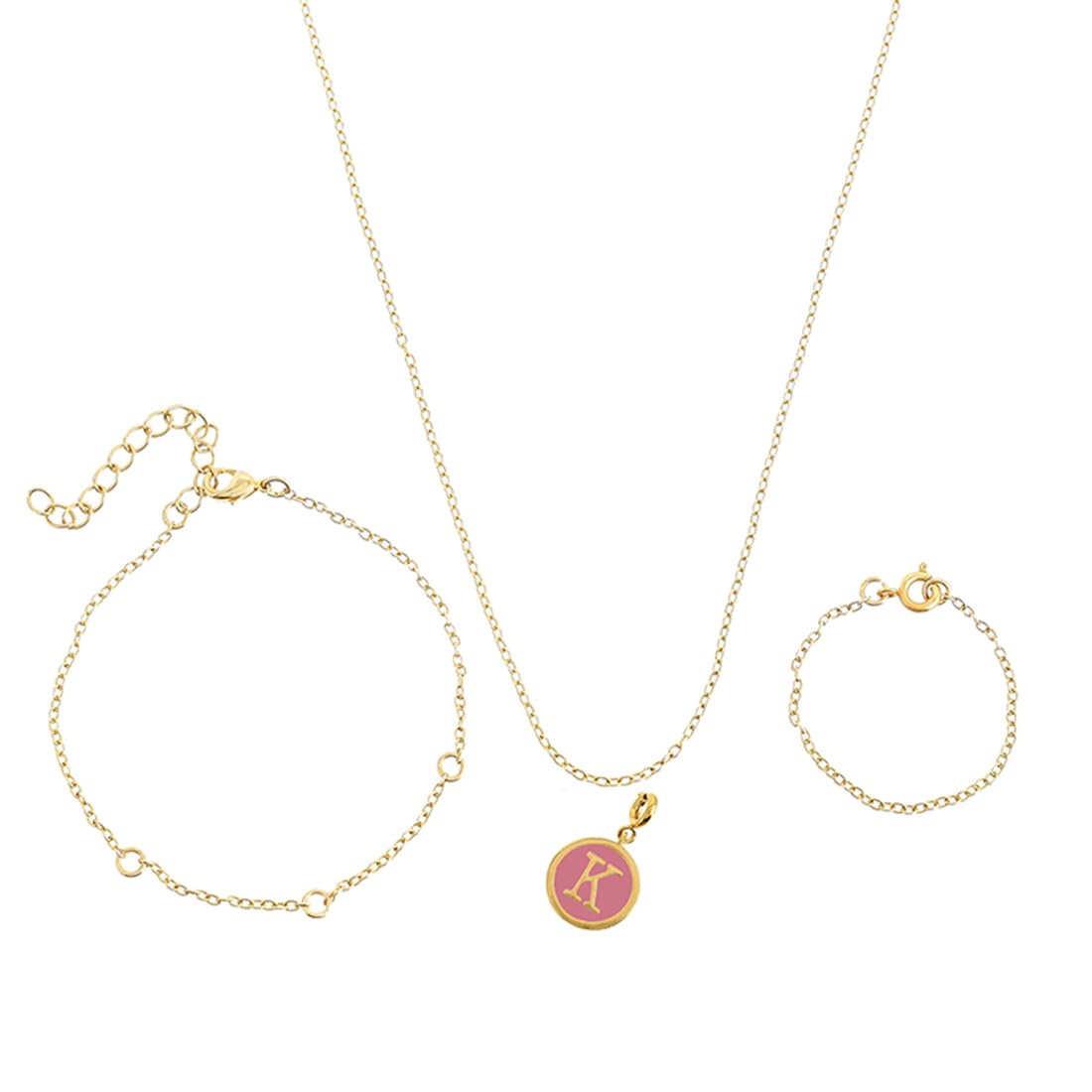 Valentine's Day Collection Alphabet K Pink Enamel Charm|Valentine Gift For Her|Gift For Wome|Gift For Her|-image-6