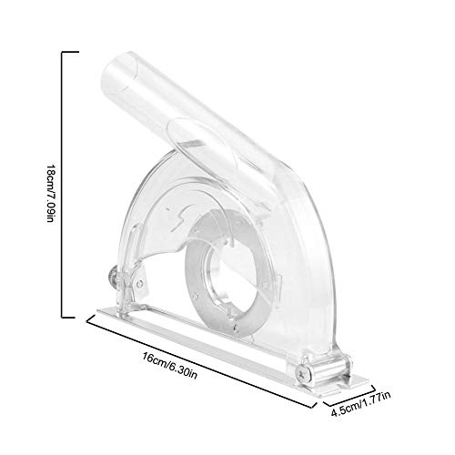 Fdit Tapa de Molienda de Recubrimiento de Polvo Transparente para Amoladora Angular con Hojas de Sierra de 3/4/5 Accesorio de Recolección de Polvo Socialme-EU