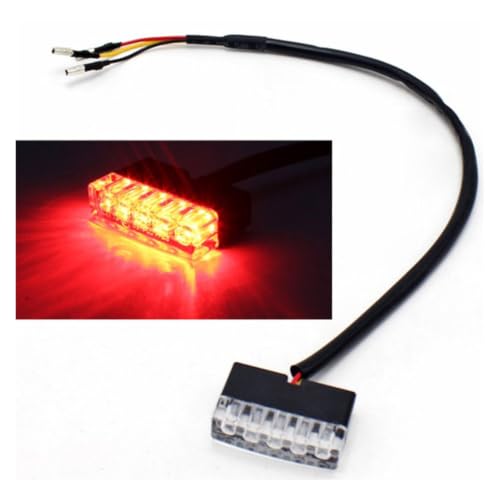 Feu stop moto 12V mini indicateur arrière 5 LED rouge - 3