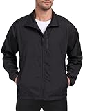 Aoyoting Mens Windbreaker Jackets Lightweight Travel Jackets Packable breathable Black
