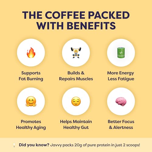 Image of Javvy Protein Iced Coffee - Premium Whey Protein & Iced Coffees, 100% Natural Cold Brew, Zero Artificial Flavors & Sweeteners, 80mg Caffeine, No Added Sugar, 20 Servings, Choc Peanut Butter, 1 Pack