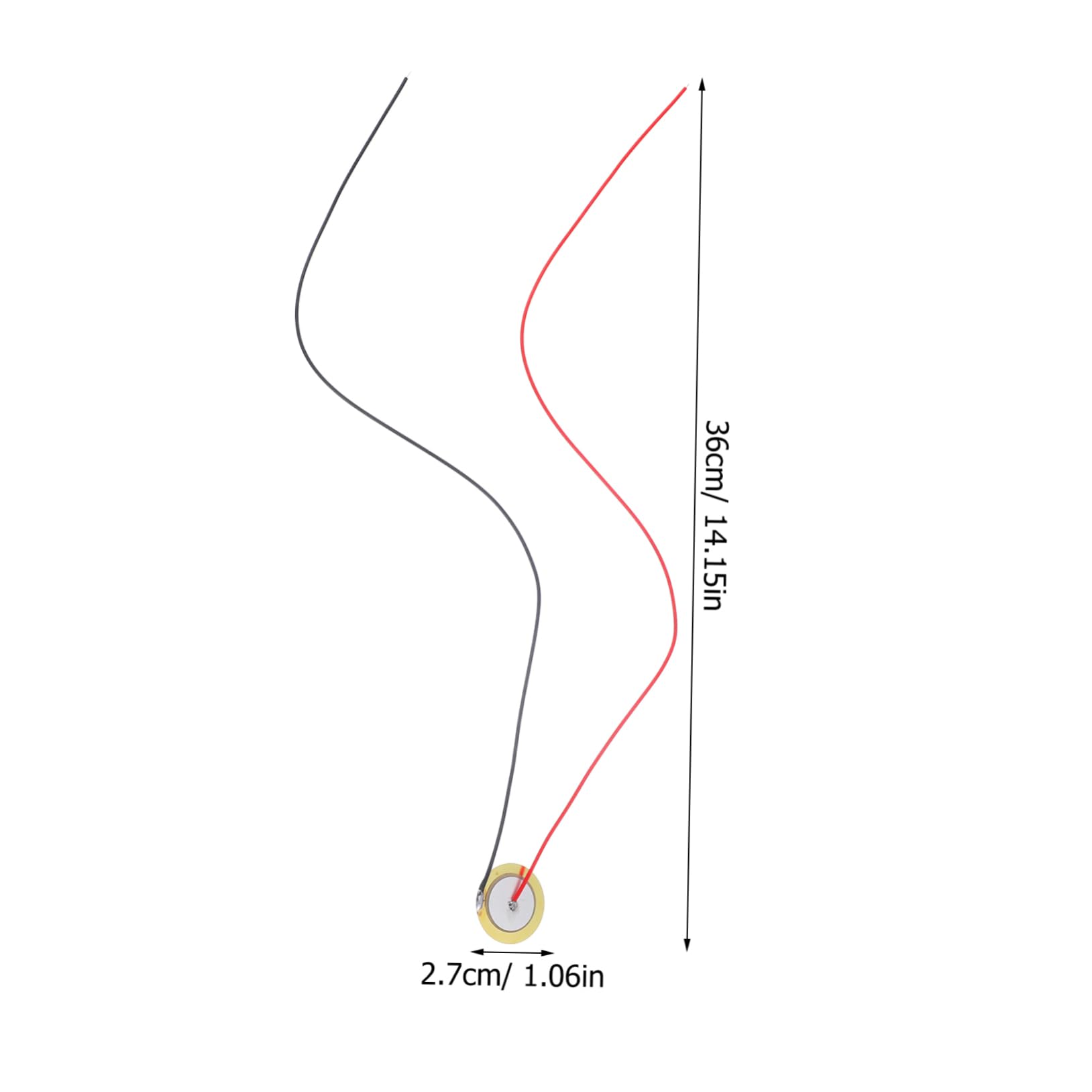 LALADEFIEE Guitar Pickup Piezo Discs Acoustic Pickup Transducer Pre- Microphone Buzzer Brass Versatile Trigger for Drums