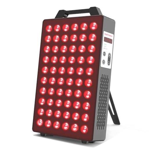 BONTANNY Red Light Therapy, 660nm 850nm 2-Wavelength Red Near Infrared Light Device with 60 Dual Chip Clinical Grade LEDs, Remote Control, Timer for Face, Body, Skin, Pain Relief, BO-300 (Black)