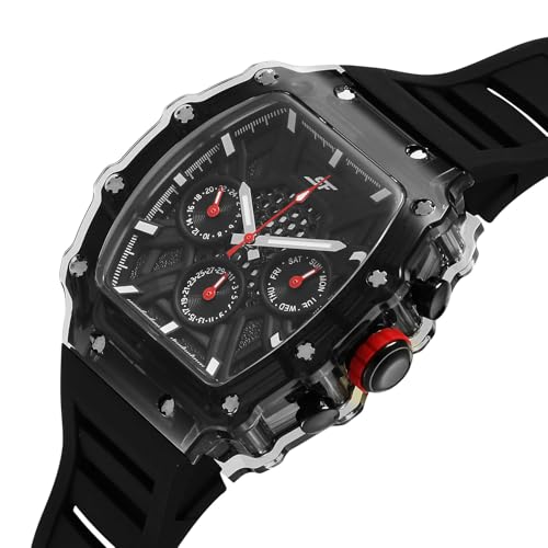Image of SF Maiden Voyage Sport Watch Quartz Analog with Black Dial Black Silicon Strap Watch for Men - 77178PP04W