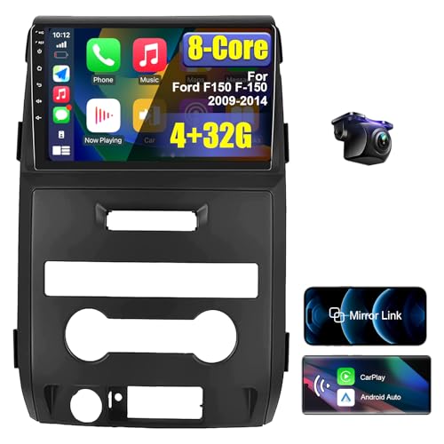 Upgraded Android 14 8 Core Car Radio Stereo for Ford F150 F-150 2009-2014 4+32G | Wireless CarPlay & Android Auto | 9 inch Ultra HD Touchscreen | 1080P Backup Camera AM/FM/RDS SWC Wi-Fi GPS