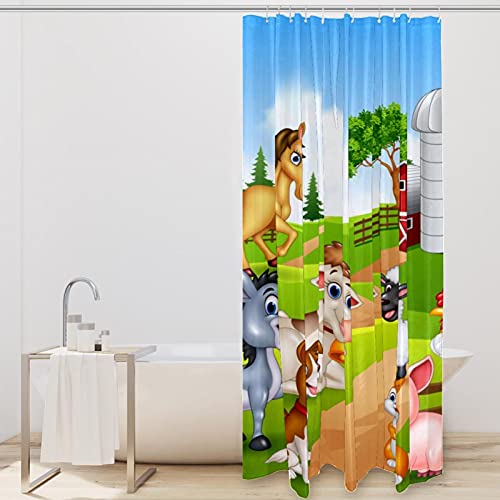 Rideau de douche animaux de la ferme 183x183 cm étanche
