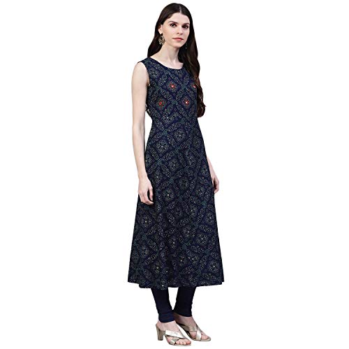 Image of Stylum Women's Printed Rayon Flared Kurta Dupatta Set