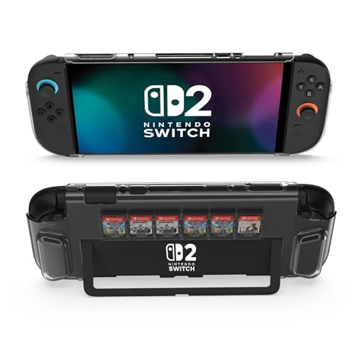 ByDiffer 対応 Nintendo Switch2 (2025) ケース Nintendo Switch2 クリア ケース あんしんファミリースマホ 保護ケース カバー背面 シェル クバー PC材質 着脱簡単 黄ばみなし 軽量 全面保護 耐衝撃 傷防
