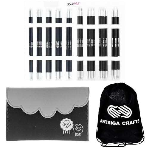 KnitPro Karbonz Deluxe Set 6 inch DPN Double...