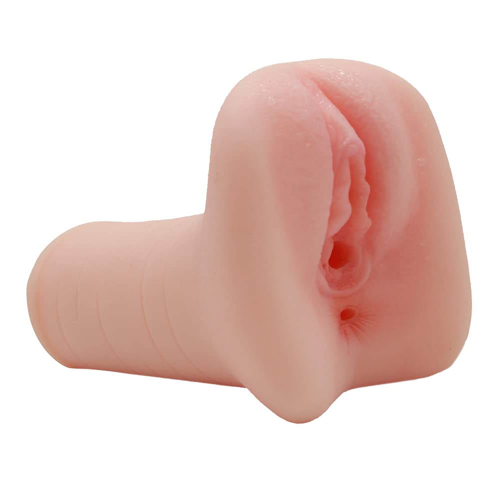 Amazon Pocket Pussy Male Masturbator Cup with 2 Built-in Cork Ring Realistic Textured Stroker with Vagina and Tight Anus for Men Health and Household