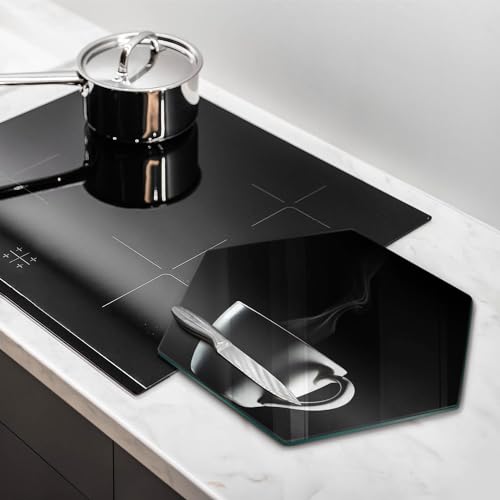 Plaque Cuisson Verre Wallfluent Planche à Découper Induction Décor Une Tasse de Thé 40cm