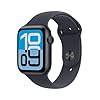 Apple Watch SE 3 GPS 44 mm Smartwatch mit Aluminiumgehäuse in Mitternacht und Sportarmband in Mitternacht (M/L). Fitness‑ und Schlaftracker, Herzfrequenzmesser, Always-On Display, Wasserschutz