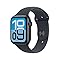 Apple Watch SE 3 GPS 44 mm Smartwatch mit Aluminiumgehäuse in Mitternacht und Sportarmband in Mitternacht (M/L). Fitness‑ und Schlaftracker, Herzfrequenzmesser, Always-On Display, Wasserschutz